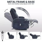 Comoda poltrona reclinabile in velluto a coste, design regolabile, 2 tasche laterali e montaggio senza attrezzi, poltrona reclinabile girevole a 360°, per soggiorno, camera da letto