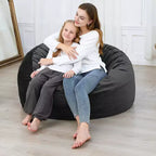 Pouf Gigante con Schiuma Memory ad Alto Rimbalzo, Pouf Grande da 120 cm, Pouf Divano Comodo, Pouf Sacco Grande Rotondo Morbido