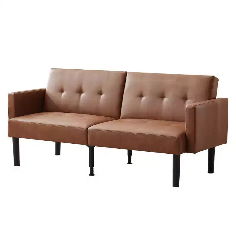 Divano Letto Futon Convertibile 75,5, Divano Futon Mid-Century, Divano Reclinabile Regolabile in 3 Posizioni, Recliner Moderno con Gambe, Facile da Pulire