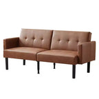 Divano Letto Futon Convertibile 75,5, Divano Futon Mid-Century, Divano Reclinabile Regolabile in 3 Posizioni, Recliner Moderno con Gambe, Facile da Pulire