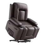 Poltrona reclinabile elettrica alzapersona in pelle PU, reclinabile regolabile, divano singolo ergonomico, per soggiorno