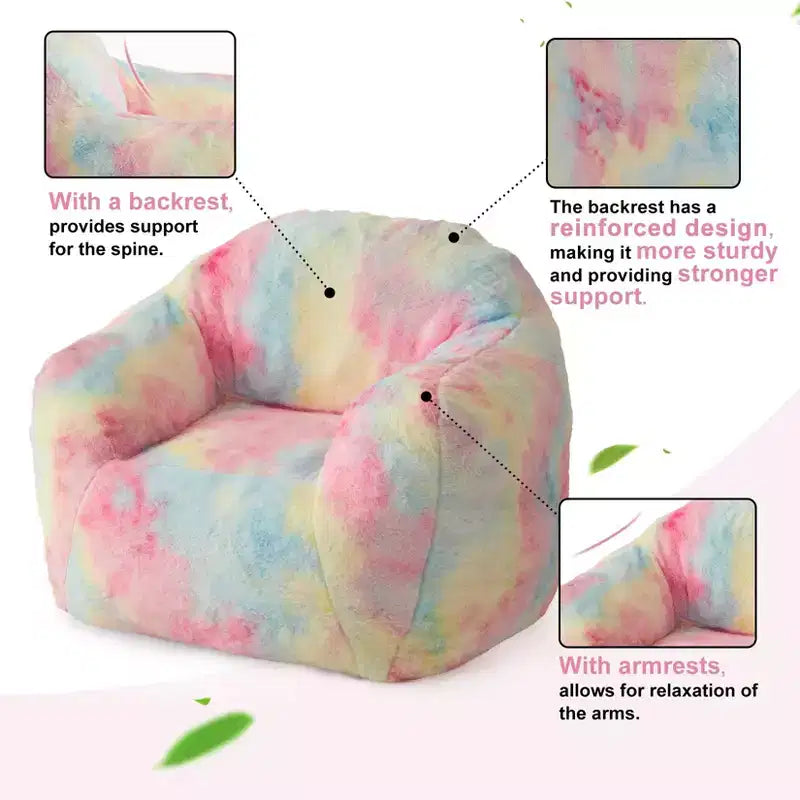 Pouf a Sacco per Adulti, Poltrona Lounge in Peluche con Pelliccia Sintetica e Memory Foam, Poltrona a Sacco Ergonomica, Poltrona a Sacco Accogliente e Morbida, per Dormitorio, Soggiorno