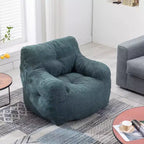 Tufted Bean Bag Chair with Filler, Fluffy Upholstered Lounger, Single Sofa for Living Room/Bedroom/Office