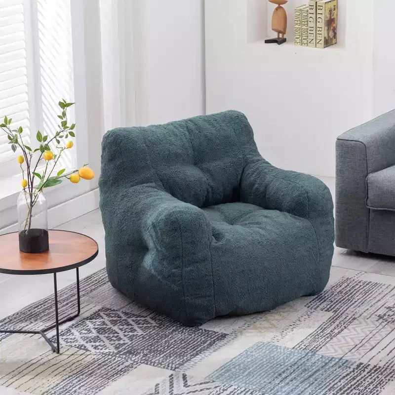 Pouf Sacco a Fagiolo Trapuntato con Imbottitura, Poltrona Sacco Imbottita Morbida, Divano Singolo per Soggiorno/Camera da Letto/Ufficio