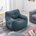 Pouf Sacco a Fagiolo Trapuntato con Imbottitura, Poltrona Sacco Imbottita Morbida, Divano Singolo per Soggiorno/Camera da Letto/Ufficio