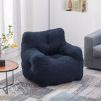 Fluffy Bean Bag Chair, Memory Foam Lazy Sofa, Wear-Resistant Accent Chair for Living Room, Balcony, Office