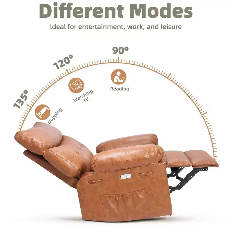 Poltrona Reclinabile Divano Reclinabile Extra Large, Recliner Manuale per Adulti, Imbottitura in Spugna 1.5X, Poltrona Ergonomica Singola, Porta Bicchieri, per Soggiorno