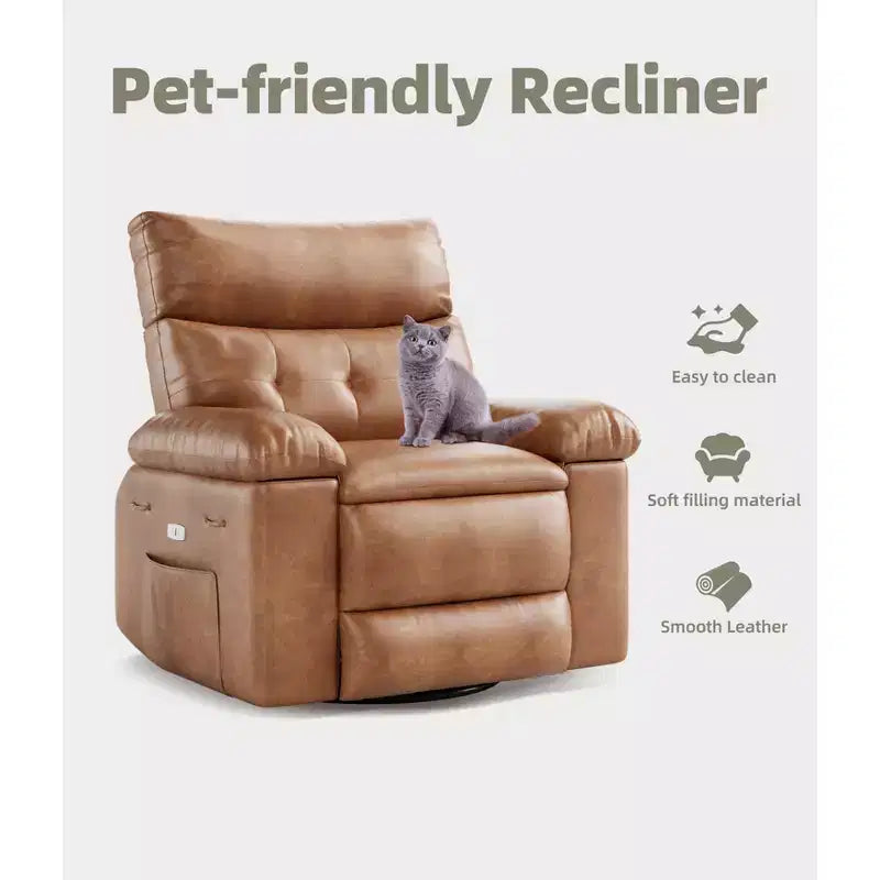 Poltrona Reclinabile Divano Reclinabile Extra Large, Recliner Manuale per Adulti, Imbottitura in Spugna 1.5X, Poltrona Ergonomica Singola, Porta Bicchieri, per Soggiorno
