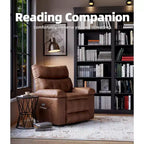 Poltrona Reclinabile Divano Reclinabile Extra Large, Recliner Manuale per Adulti, Imbottitura in Spugna 1.5X, Poltrona Ergonomica Singola, Porta Bicchieri, per Soggiorno