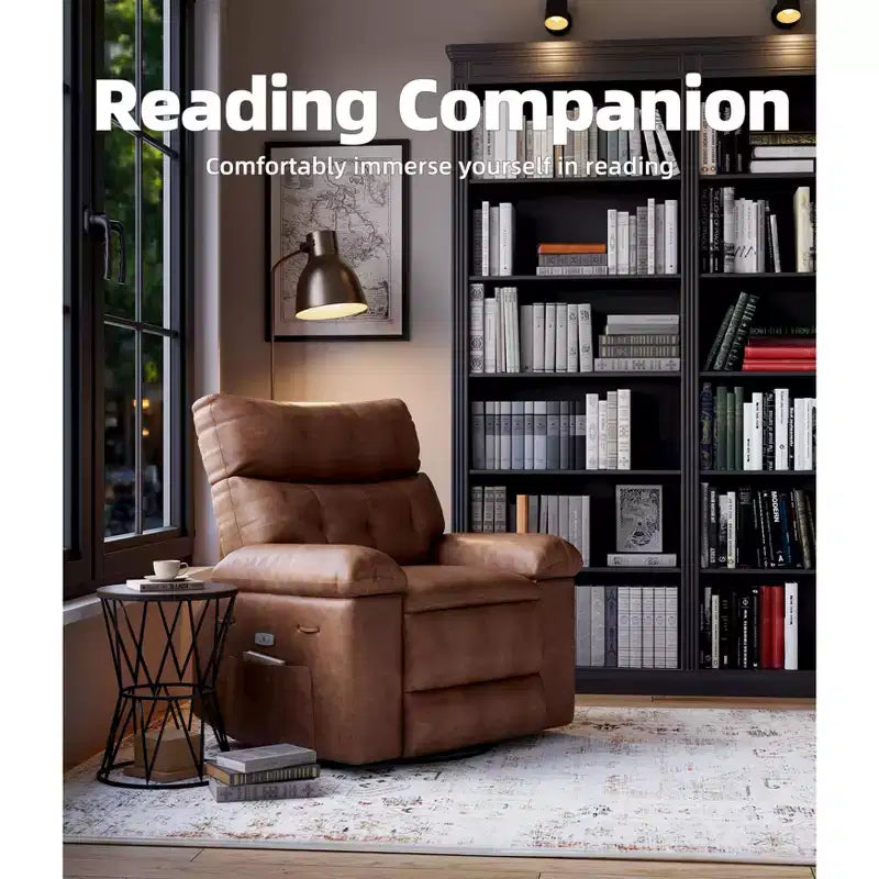 Poltrona Reclinabile Divano Reclinabile Extra Large, Recliner Manuale per Adulti, Imbottitura in Spugna 1.5X, Poltrona Ergonomica Singola, Porta Bicchieri, per Soggiorno