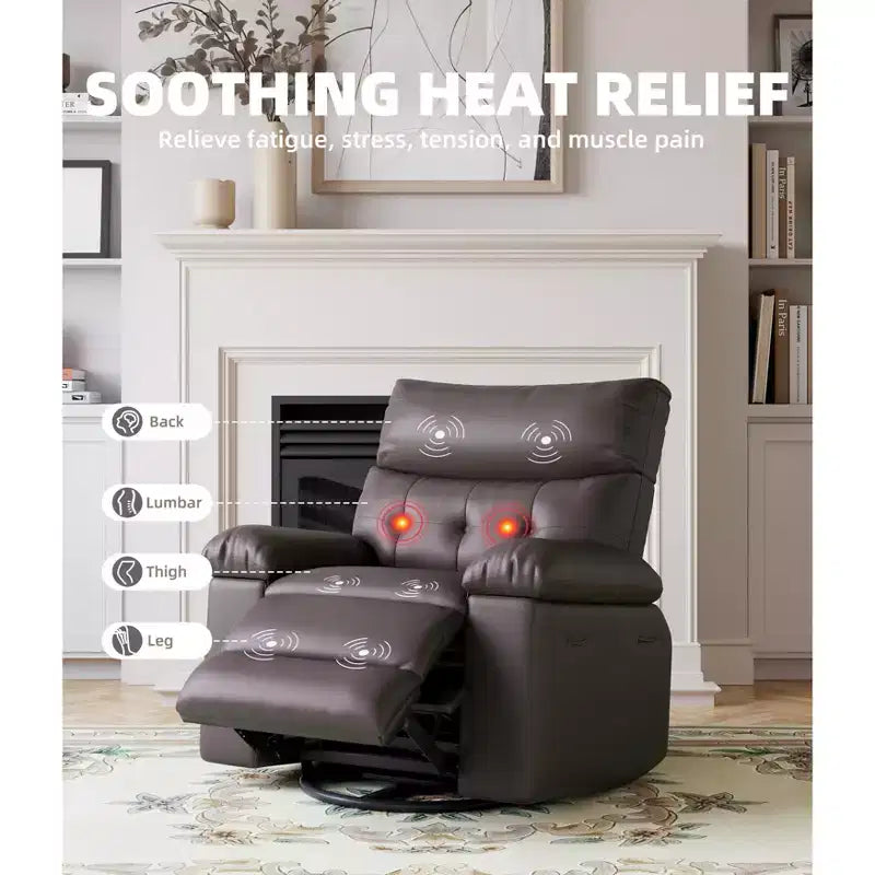 Poltrona Reclinabile Divano Reclinabile Extra Large, Recliner Manuale per Adulti, Imbottitura in Spugna 1.5X, Poltrona Ergonomica Singola, Porta Bicchieri, per Soggiorno