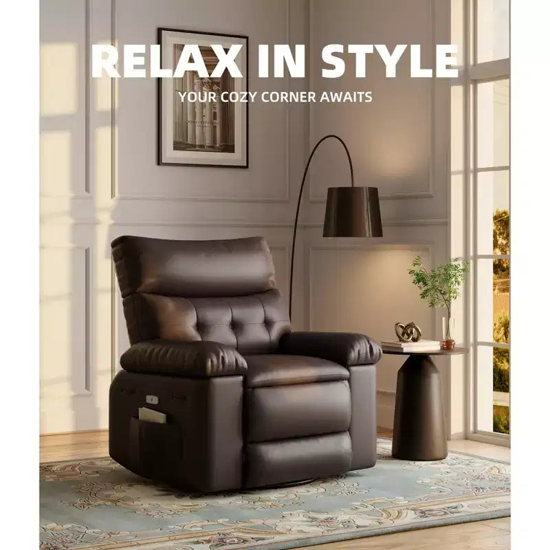 Poltrona Reclinabile Divano Reclinabile Extra Large, Recliner Manuale per Adulti, Imbottitura in Spugna 1.5X, Poltrona Ergonomica Singola, Porta Bicchieri, per Soggiorno