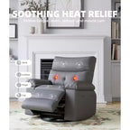 Poltrona Reclinabile Divano Reclinabile Extra Large, Recliner Manuale per Adulti, Imbottitura in Spugna 1.5X, Poltrona Ergonomica Singola, Porta Bicchieri, per Soggiorno