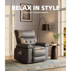 Poltrona Reclinabile Divano Reclinabile Extra Large, Recliner Manuale per Adulti, Imbottitura in Spugna 1.5X, Poltrona Ergonomica Singola, Porta Bicchieri, per Soggiorno