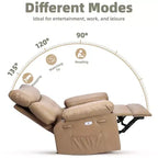 Poltrona Reclinabile Divano Reclinabile Extra Large, Recliner Manuale per Adulti, Imbottitura in Spugna 1.5X, Poltrona Ergonomica Singola, Porta Bicchieri, per Soggiorno