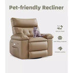 Poltrona Reclinabile Divano Reclinabile Extra Large, Recliner Manuale per Adulti, Imbottitura in Spugna 1.5X, Poltrona Ergonomica Singola, Porta Bicchieri, per Soggiorno