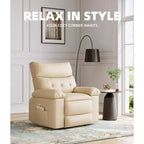 Poltrona Reclinabile Divano Reclinabile Extra Large, Recliner Manuale per Adulti, Imbottitura in Spugna 1.5X, Poltrona Ergonomica Singola, Porta Bicchieri, per Soggiorno