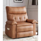 Poltrona Reclinabile Divano Reclinabile Extra Large, Recliner Manuale per Adulti, Imbottitura in Spugna 1.5X, Poltrona Ergonomica Singola, Porta Bicchieri, per Soggiorno