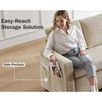 Divano letto Dyonery 81, divano sezionale a L con letto estraibile, schienale reclinabile, chaise longue contenitore reversibile, porte USB