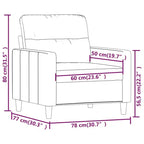Poltrona Divano in tessuto grigio scuro (100% poliestere), metallo, textilene