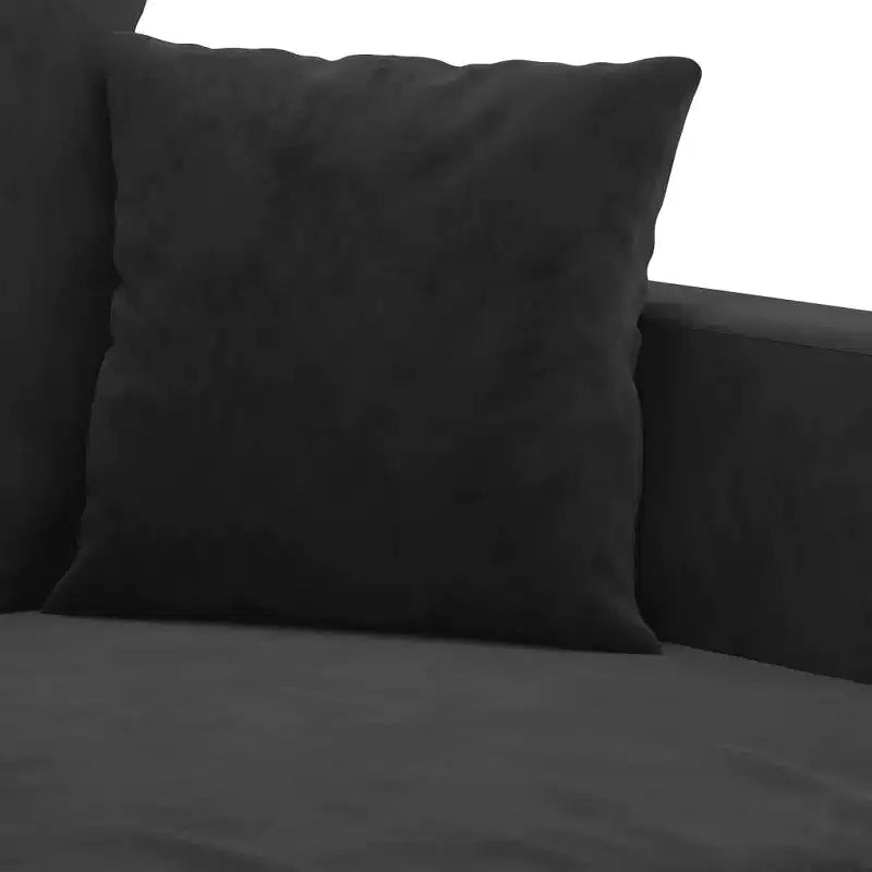 Divano Poltrona Velluto nero (100% poliestere), metallo, textilene, schiuma