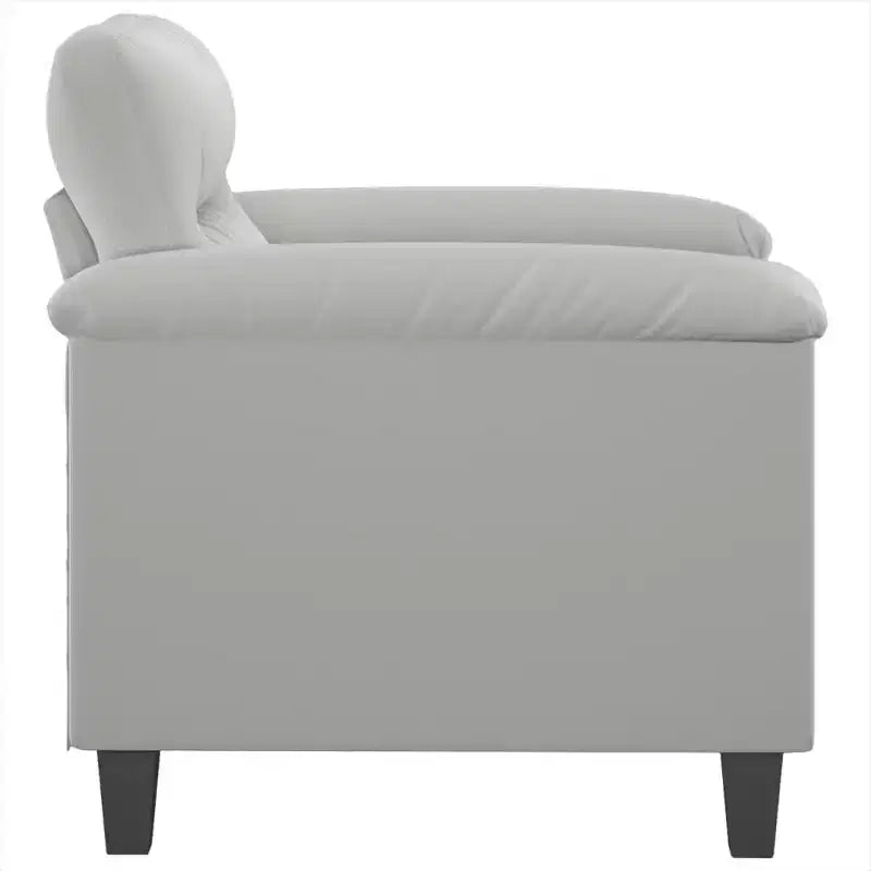Poltrona Letto Grigio Chiaro in Microfibra, Metallo, Compensato Singola Durevole