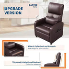 Poltrona Reclinabile Elettrica COZONY con Riscaldamento e Massaggio, Recliner Regolabile in Pelle PU, Schienale Alto, Sedile Imbottito, Divano per Home Theater per Soggiorno