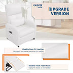 Poltrona Reclinabile Elettrica COZONY con Riscaldamento e Massaggio, Recliner Regolabile in Pelle PU, Schienale Alto, Sedile Imbottito, Divano per Home Theater per Soggiorno