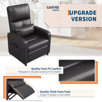Poltrona Reclinabile Elettrica COZONY con Riscaldamento e Massaggio, Recliner Regolabile in Pelle PU, Schienale Alto, Sedile Imbottito, Divano per Home Theater per Soggiorno