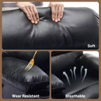Poltrona reclinabile extra large in pelle PU per adulti con massaggio e calore, portabicchieri, tasche laterali, comfort lussuoso per soggiorno e camera da letto