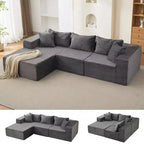 Divano componibile Cloud a 106 posti a forma di L con chaise longue e memory foam, divano modulare a 3 posti per soggiorno, nessun montaggio richiesto
