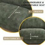 Divano componibile a U Dyonery 160, divano oversize "Cloud" con pouf mobile, divano a 6 posti in ciniglia con seduta profonda e cuscini, divani componibili