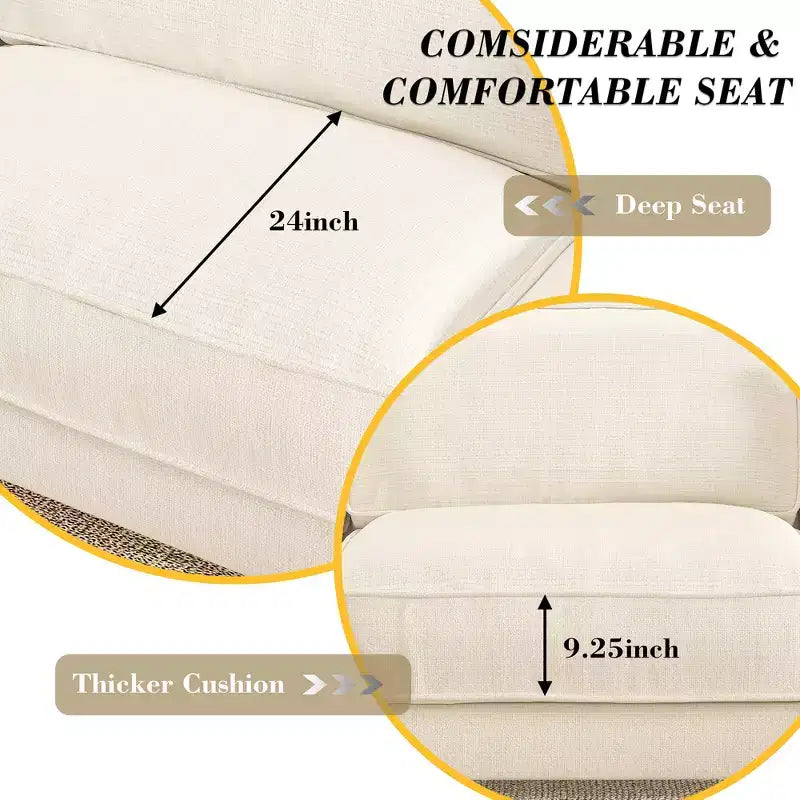 Divano componibile a U Dyonery 160, divano oversize "Cloud" con pouf mobile, divano a 6 posti in ciniglia con seduta profonda e cuscini, divani componibili