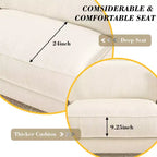 Divano componibile a U Dyonery 160, divano oversize "Cloud" con pouf mobile, divano a 6 posti in ciniglia con seduta profonda e cuscini, divani componibili