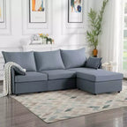 MAYEERTY 93.7 Divano Modulare con Pouf - Rivestimenti Sfoderabili Lavabili, 3 Colori, 2 Cuscini Bracciolo