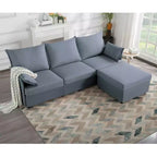 MAYEERTY 93.7 Divano Modulare con Pouf - Rivestimenti Sfoderabili Lavabili, 3 Colori, 2 Cuscini Bracciolo