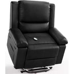 Electric recliner sofa, massage PU leather, electric recliner sofa, reclines up to 135 degrees, 8-point massage with lumbar heating