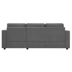 Whisen 84.6 Divano e Sofà Sezionale Moderno a L con Chaise Longue Curva, Tasche Laterali Portaoggetti