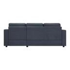Whisen 84.6 Divano e Sofà Sezionale Moderno a L con Chaise Longue Curva, Tasche Laterali Portaoggetti