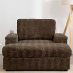 EHMKNP 42 Chaise longue oversize per interni, poltrona divano imbottita con seduta profonda e pouf contenitore