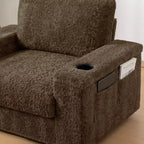 EHMKNP 42 Chaise longue oversize per interni, poltrona divano imbottita con seduta profonda e pouf contenitore