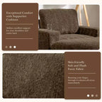 EHMKNP 42 Chaise longue oversize per interni, poltrona divano imbottita con seduta profonda e pouf contenitore