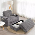 EHMKNP 42 Chaise longue oversize per interni, poltrona divano imbottita con seduta profonda e pouf contenitore