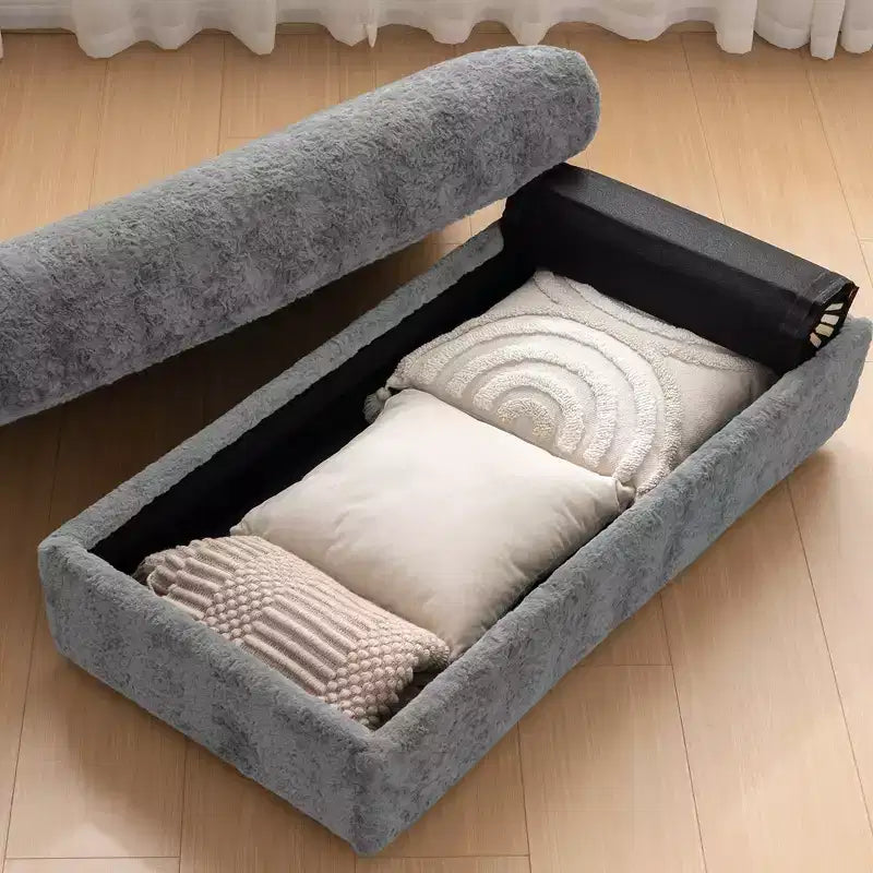 EHMKNP 42 Chaise longue oversize per interni, poltrona divano imbottita con seduta profonda e pouf contenitore