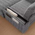 EHMKNP 42 Chaise longue oversize per interni, poltrona divano imbottita con seduta profonda e pouf contenitore