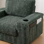 EHMKNP 42 Chaise longue oversize per interni, poltrona divano imbottita con seduta profonda e pouf contenitore