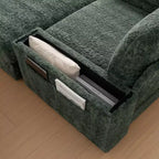 EHMKNP 42 Chaise longue oversize per interni, poltrona divano imbottita con seduta profonda e pouf contenitore