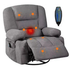 360 Swivel Chenille Rocker ChairsRocking Recliner Chair , for Living Room, Home