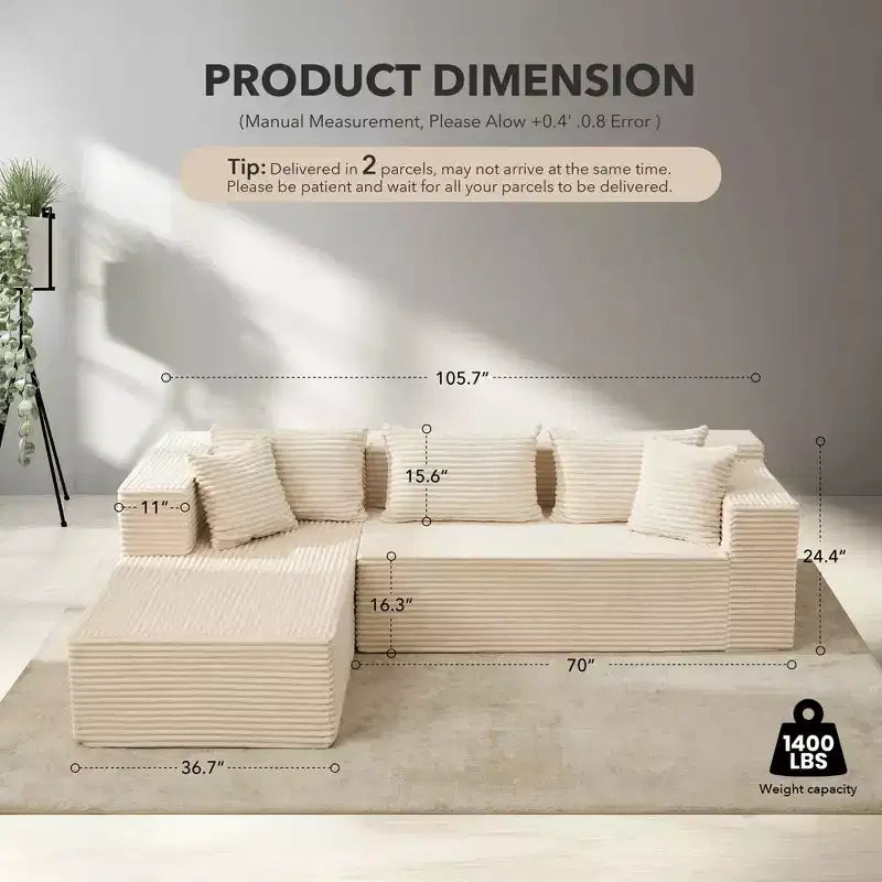 Divano componibile a sezioni Cloud, 106 divani neri a forma di L comodi e morbidi per soggiorno, divano letto oversize con seduta profonda