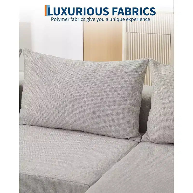 Divano Sezionale Modulare Cloud 108" con Chaise a L, Divano Modulare Moderno con Seduta Profonda, Divano Letto Oversize, Nessun Montaggio Richiesto, Orientamento Sinistro
